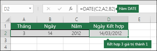 Microsoft excel, hàm date, date function